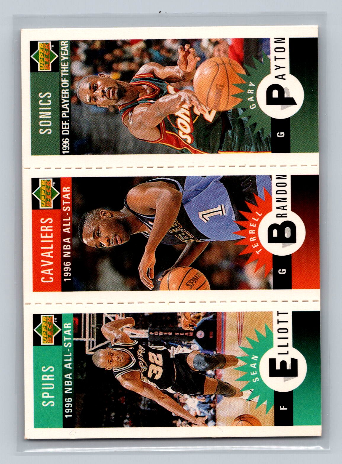 1996-97 #M164/M104/M167 Sean Elliott / Terrell Brandon / Gary Payton