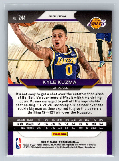 Kyle Kuzma Prizm Silvver