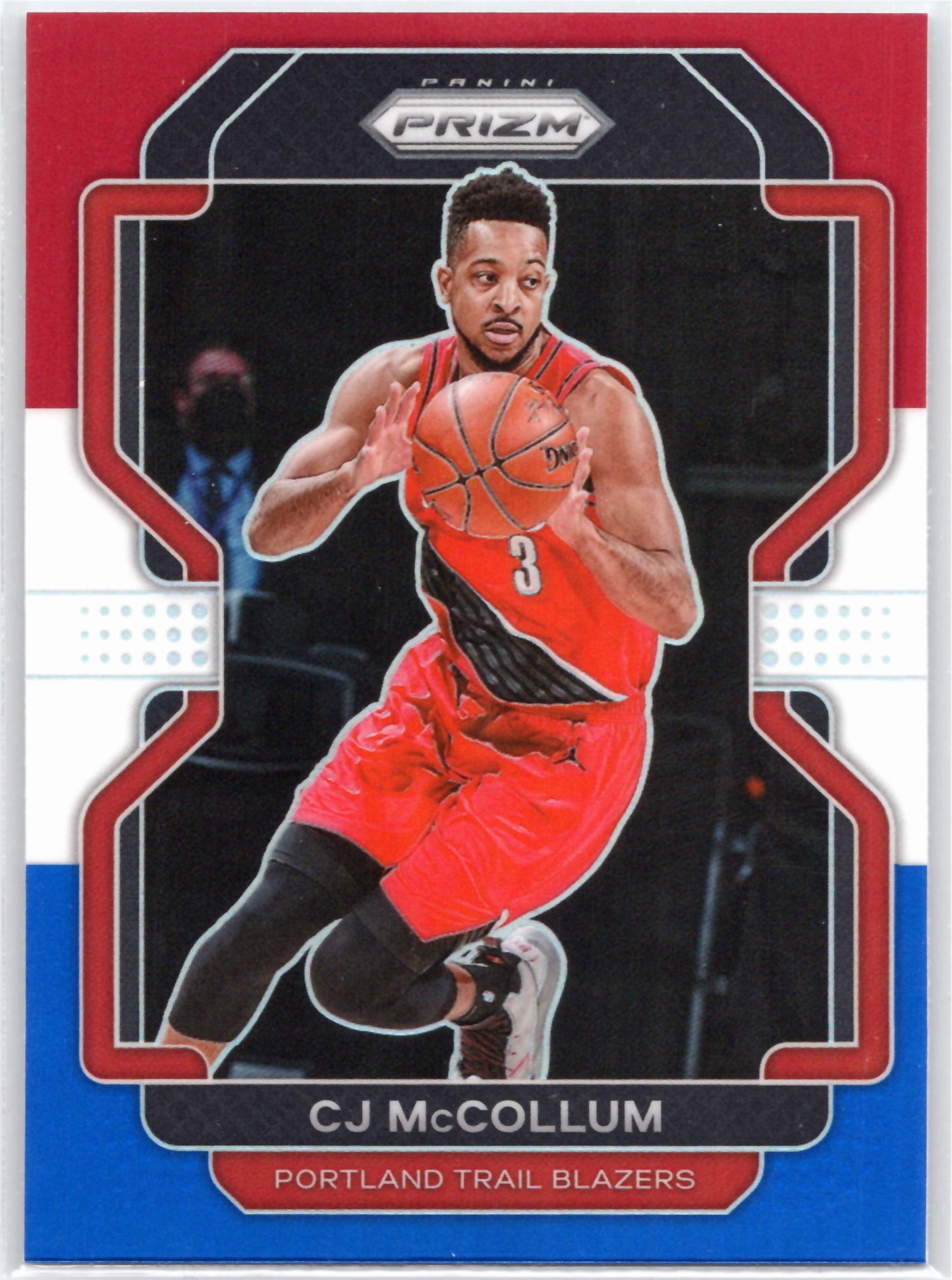 2021-22 Panini Prizm #22 CJ McCollum Red White and Blue