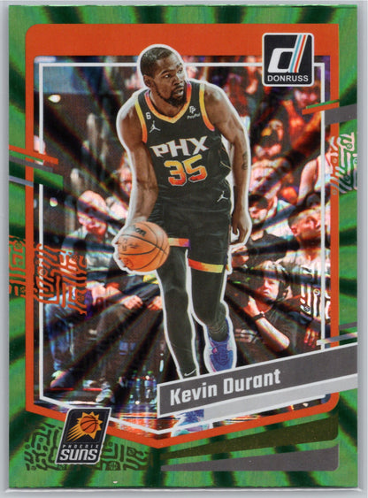 2023-24 Donruss #35 Kevin Durant Green Laser Holo