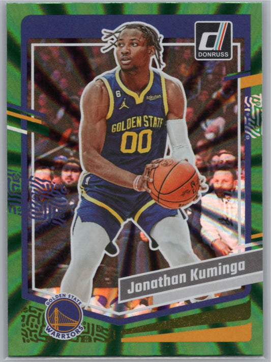 2023-24 Donruss #148 Jonathan Kuminga Green Laser Holo