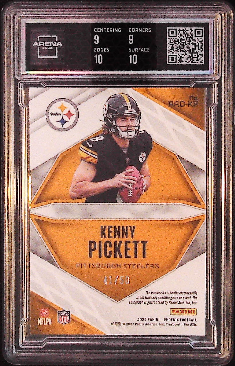 2022 Panini Phoenix #RAD-KP Kenny Pickett RPS Rookie Auto Dual Jersey Prime Blue Other 9.5 #/50