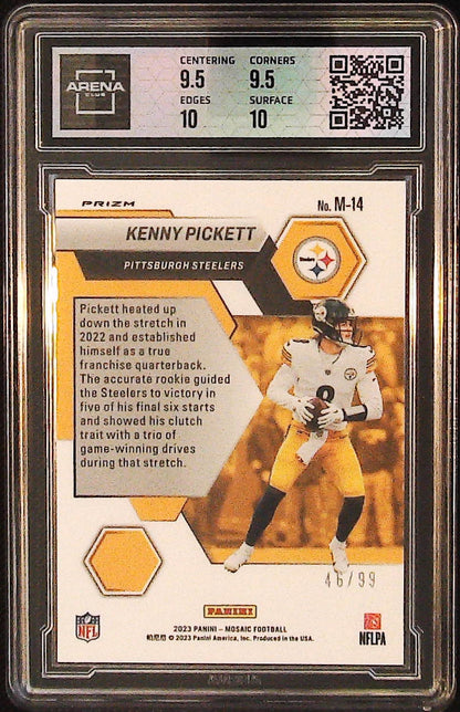 2023 Panini Mosaic #M-14 Kenny Pickett Montage Mosaic Blue Other 10 #/99