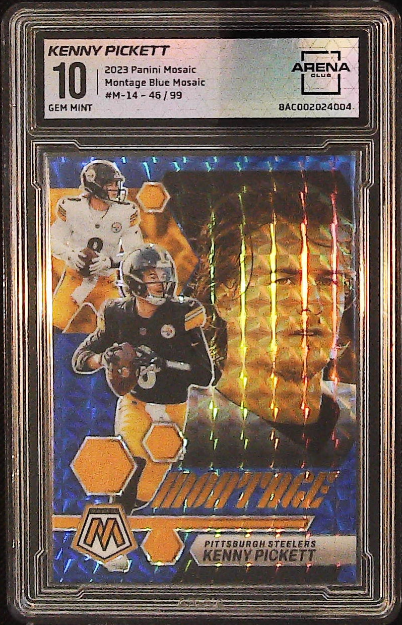 2023 Panini Mosaic #M-14 Kenny Pickett Montage Mosaic Blue Other 10 #/99