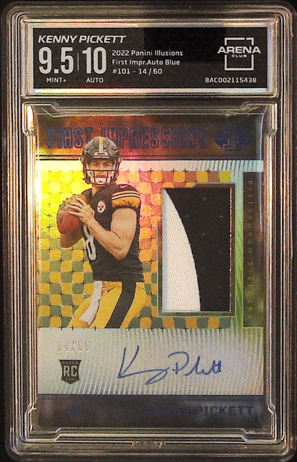 2022 Panini Illusions #101 Kenny Pickett First Impressions Autographed Memorabilia Blue Other 9.5 #/60