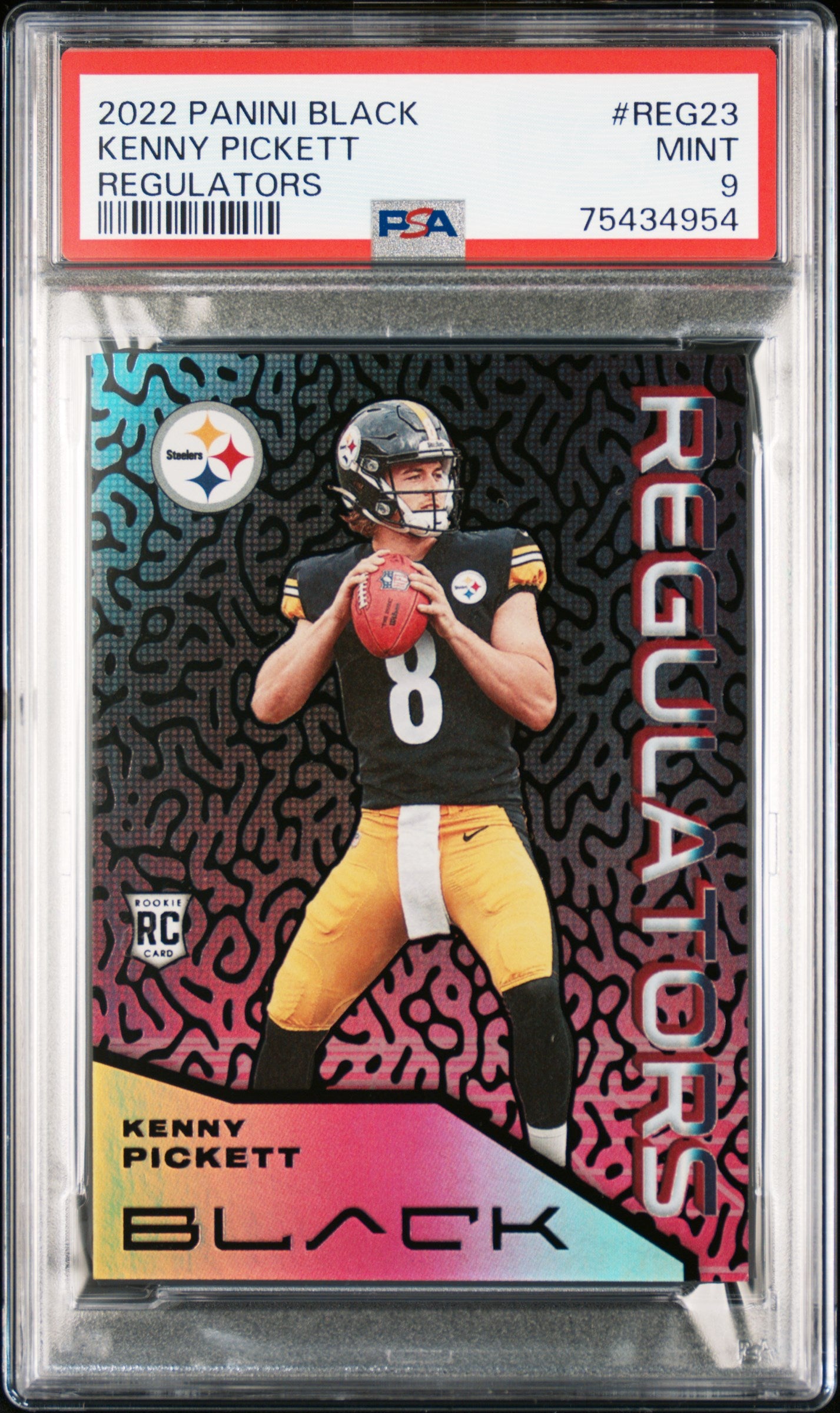 2022 Panini Black Regulators #REG23 Kenny Pickett Regulators PSA 9