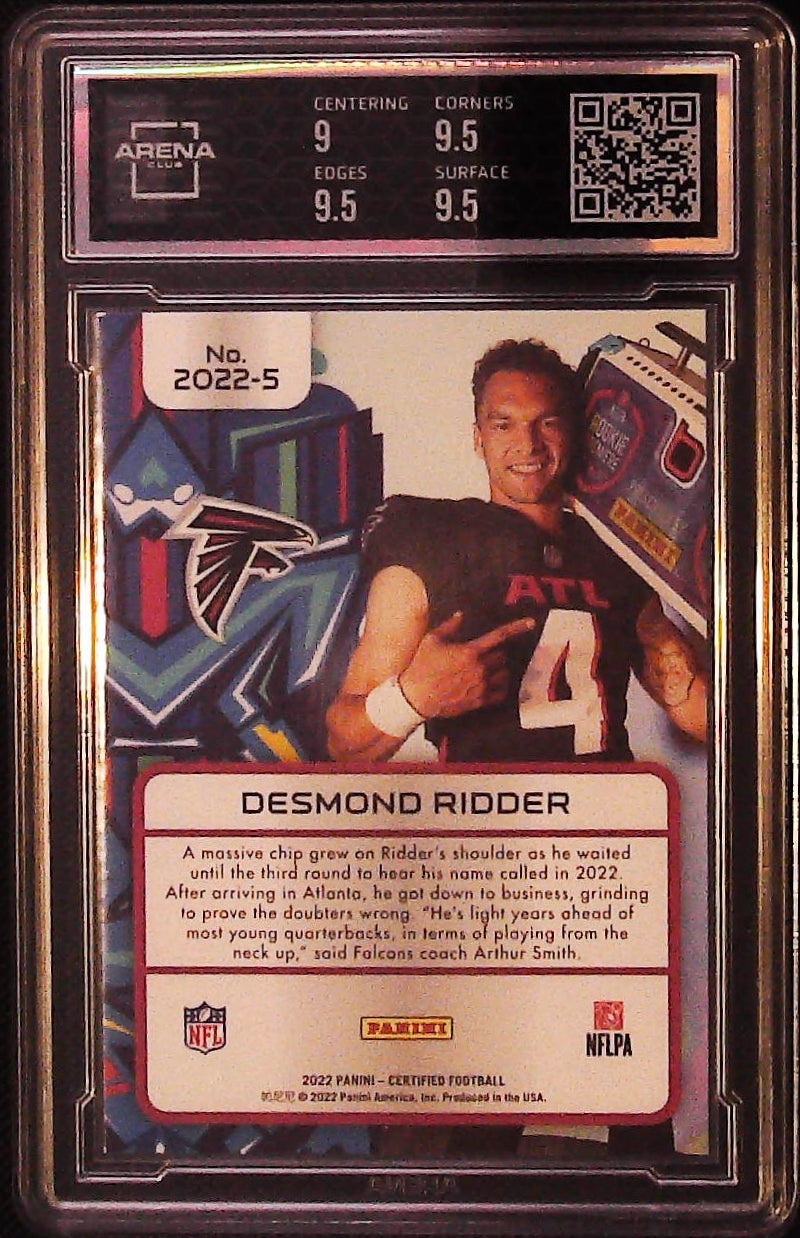 2022 Panini Certified #2022-5 Desmond Ridder 2022 Other 9.5