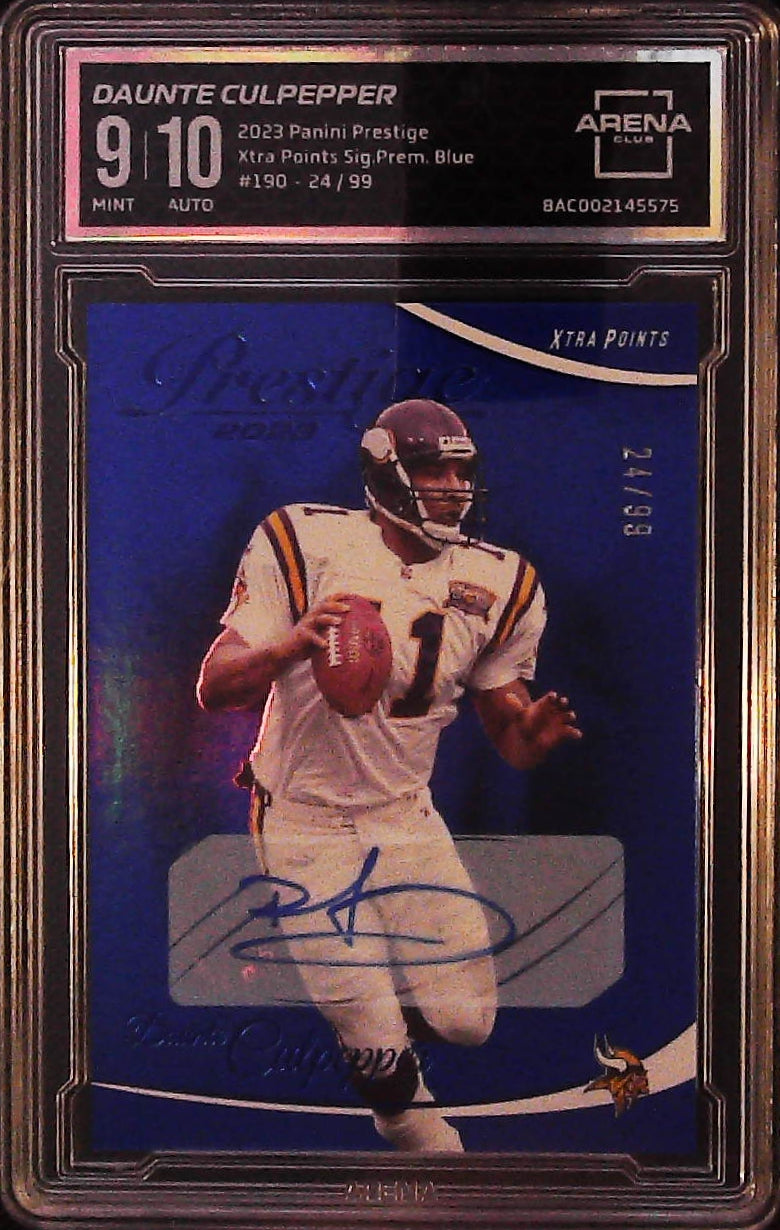 2023 Prestige #190 Daunte Culpepper Xtra Points Signatures Premium Blue/99