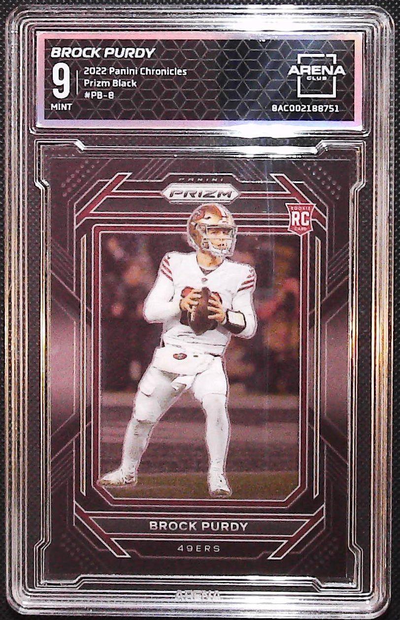 2022 Panini Chronicles #PB-8 Brock Purdy Prizm Black Other 9