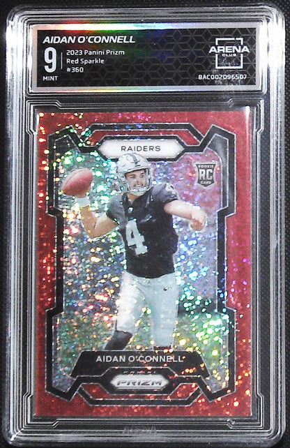 2023 Panini Prizm #360 Aidan O'Connell Red Sparkle Other 9