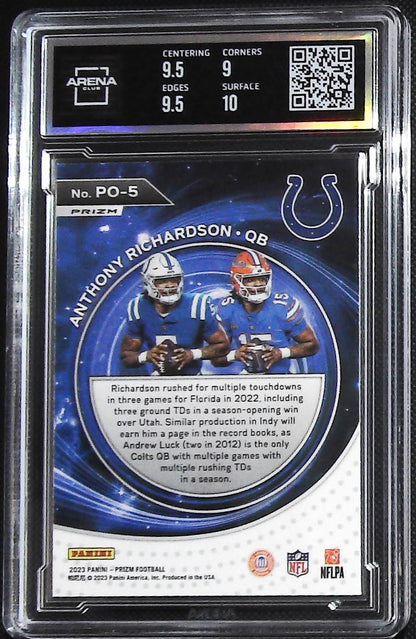 2023 Panini Prizm #PO-5 Anthony Richardson Portals No Huddle Other 9.5