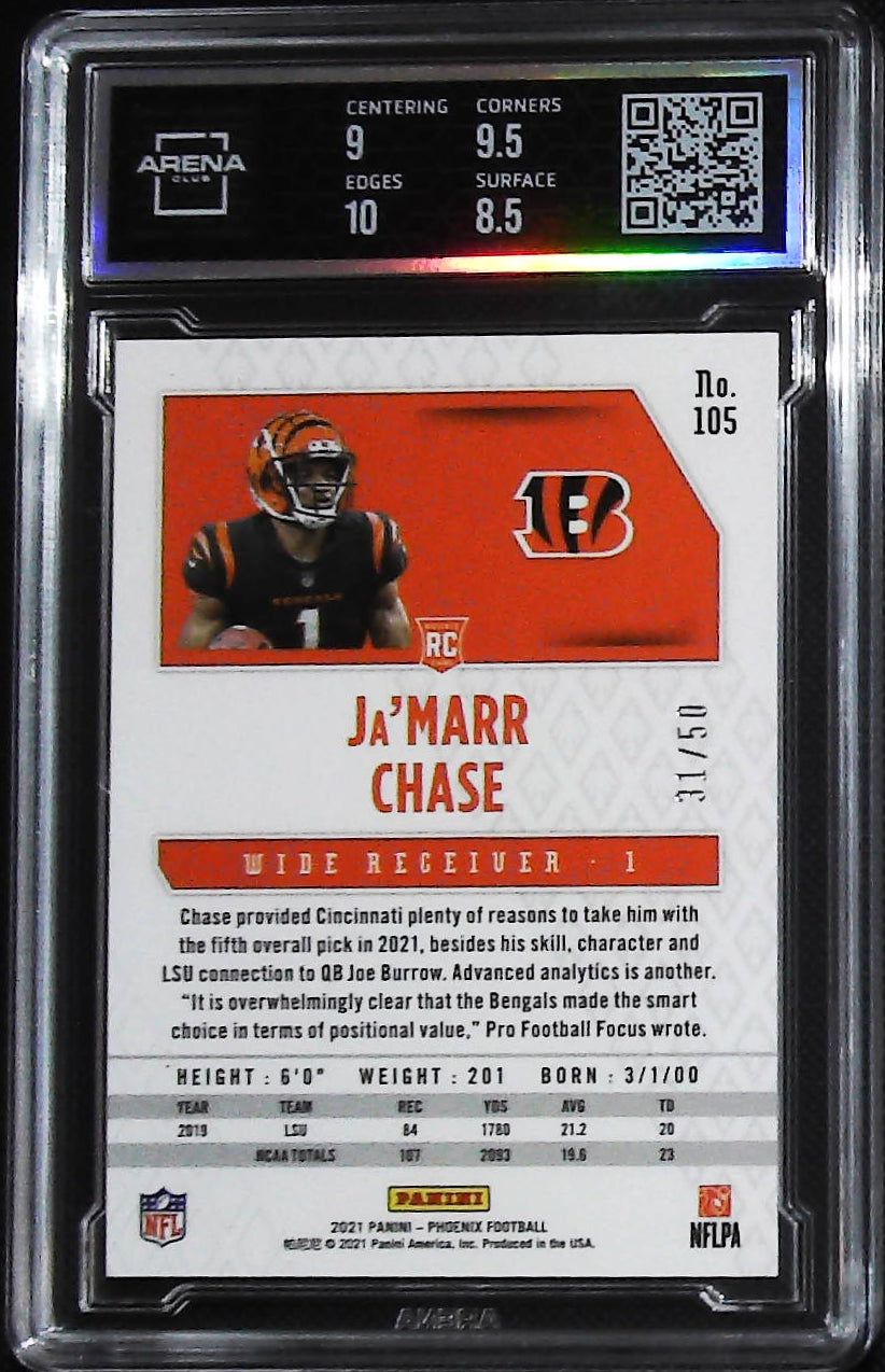 2021 Panini Phoenix #105 Ja'Marr Chase Fire And Ice Other 9 #/50