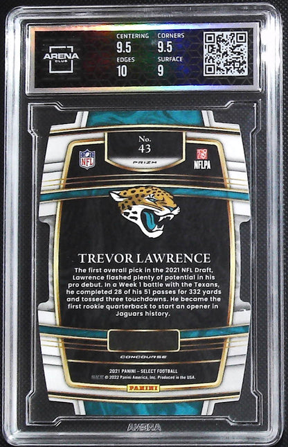 2021 Panini Select #43 Trevor Lawrence Silver Prizm Die Cut Other 9.5