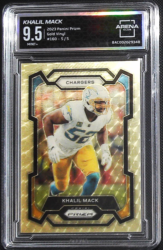 2023 Panini Prizm #160 Khalil Mack Gold Vinyl /5 Other 9.5