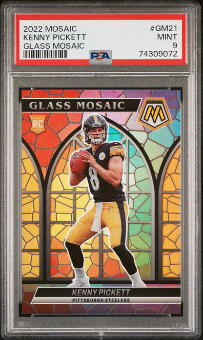 2022 Panini Mosaic Glass Mosaic #GM21 Kenny Pickett Glass Mosaic PSA 9