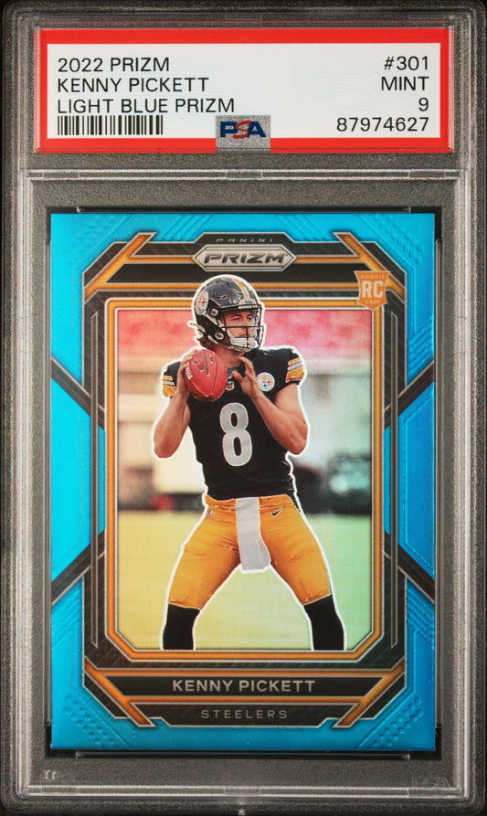 2022 Panini Prizm #301 Kenny Pickett Light Blue Prizm PSA 9 #/400