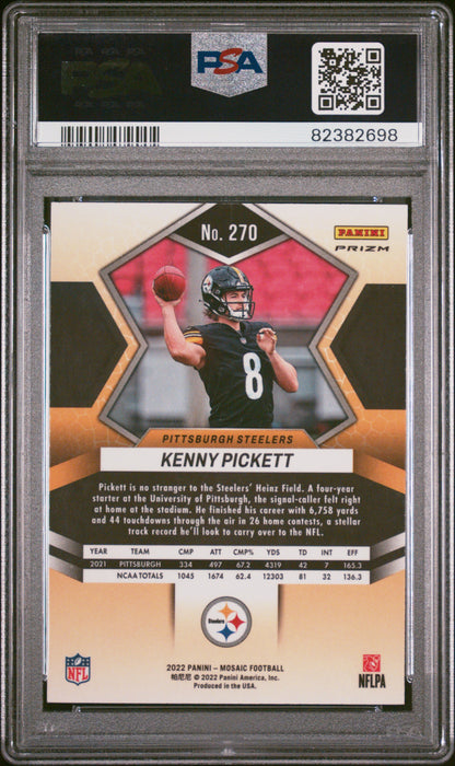 2022 Panini Mosaic #270 Kenny Pickett Red Mosaic PSA 9