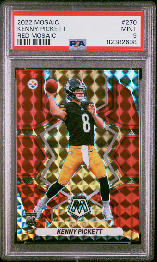 2022 Panini Mosaic #270 Kenny Pickett Red Mosaic PSA 9