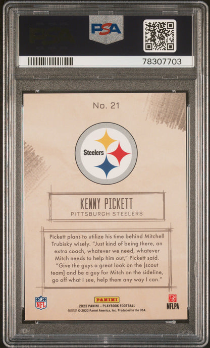 2022 Panini Playbook Sketchbooks #21 Kenny Pickett Sketchbooks PSA 10