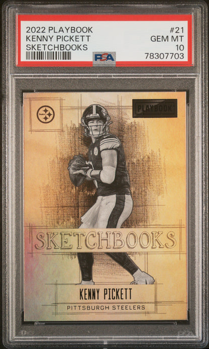 2022 Panini Playbook Sketchbooks #21 Kenny Pickett Sketchbooks PSA 10