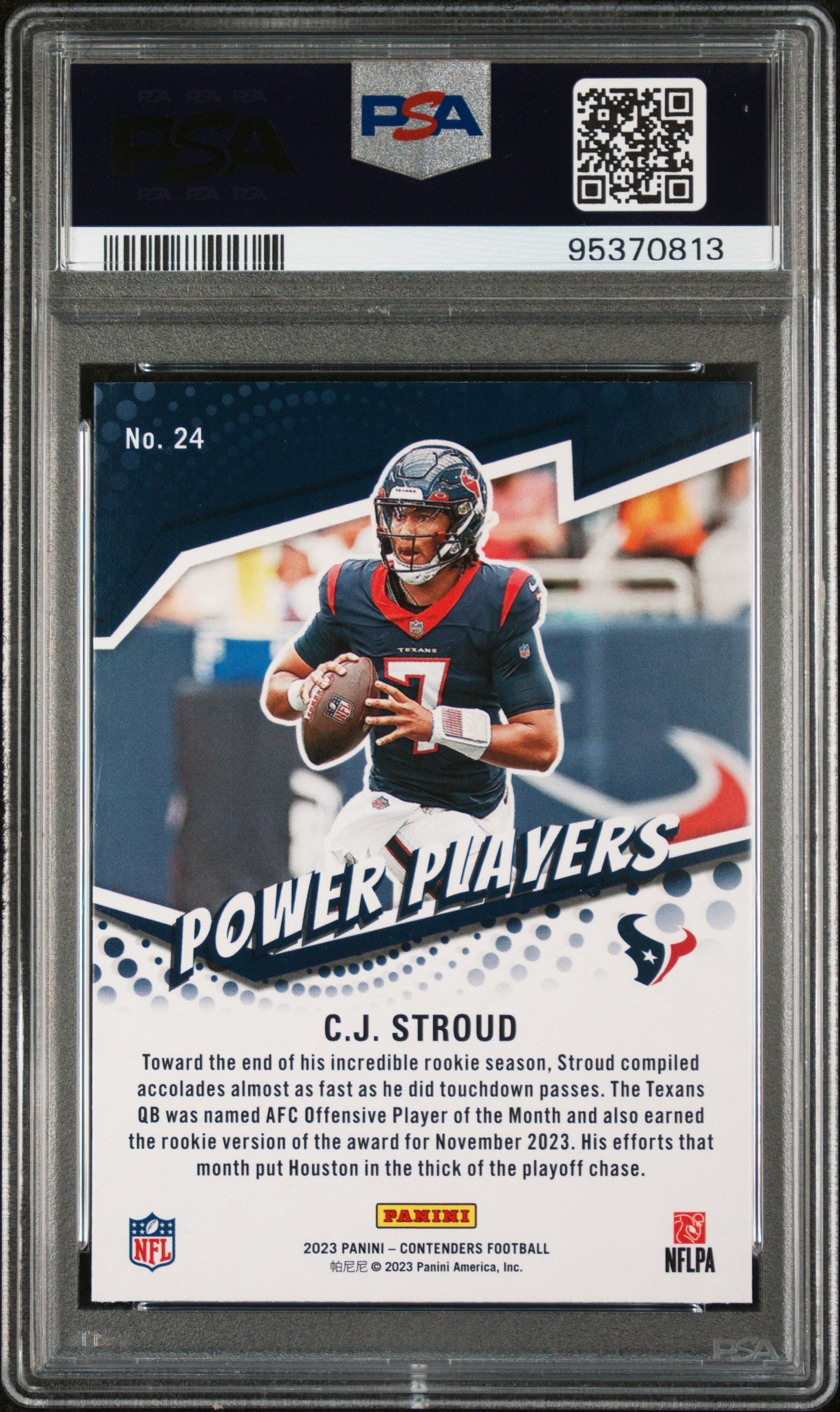 2023 Panini Contenders Power Players #24 Cj Stroud PSA 9