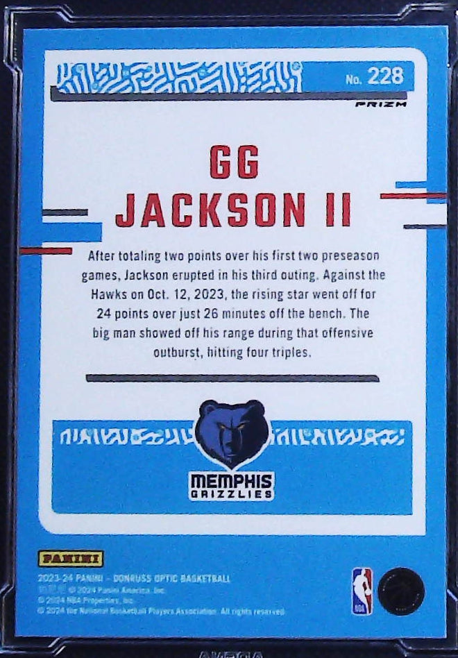 2023-24 Donruss Optic #228 GG Jackson II Purple Other 9.5