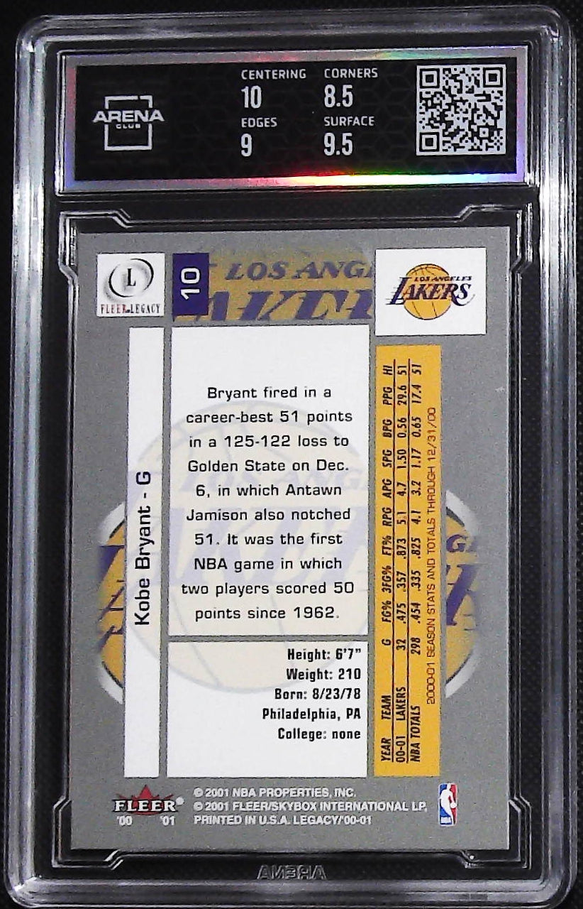 2000-01 Fleer Legacy #10 Kobe Bryant Other 9