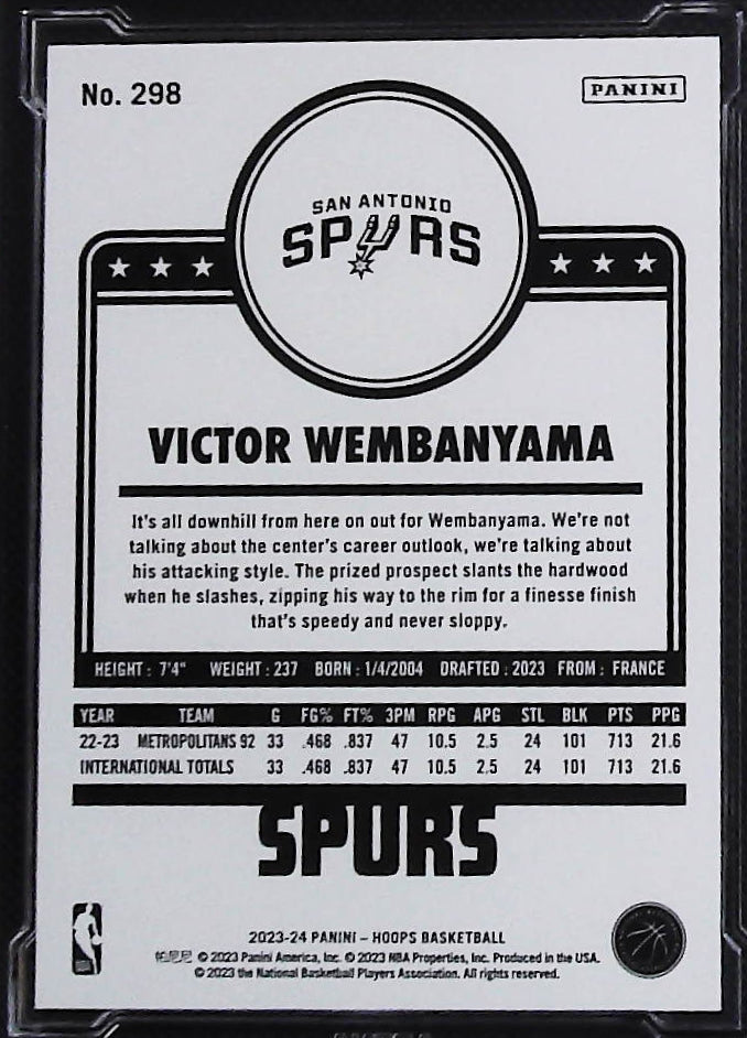 2023-24 Hoops #298 Victor Wembanyama Other 9.5