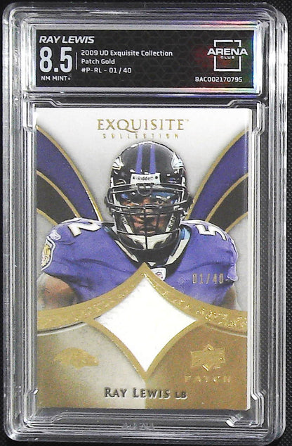 2009 Upper Deck Exquisite Collection #P-RL Ray Lewis Patch Gold #/40