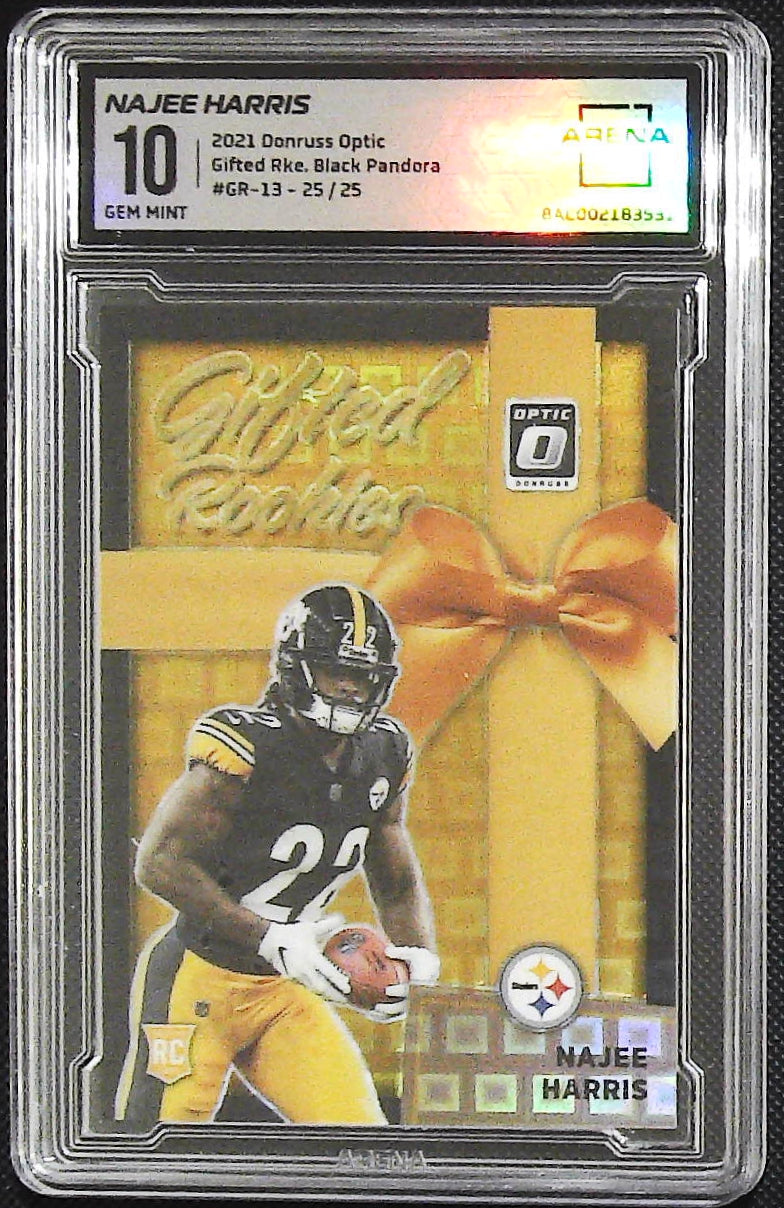 2021 Donruss Optic #GR-13 Najee Harris Gifted Rookies Black Pandora #/25