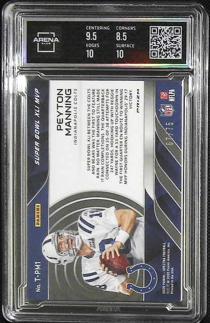 2020 Panini Spectra #T-PM1 Peyton Manning Tribute Hyper #/75