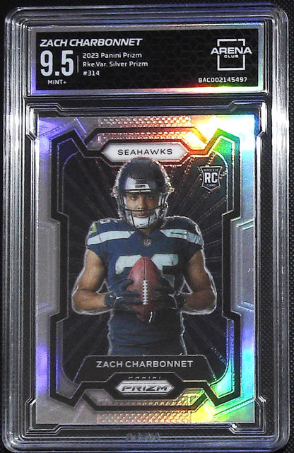 2023 Panini Prizm #314 Zach Charbonnet Rookie Variations Prizms Silver