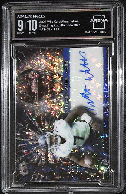 2022 Wild Card Alumination - Smashing Rainbow Blue #AS-38 Malik Willis #/1