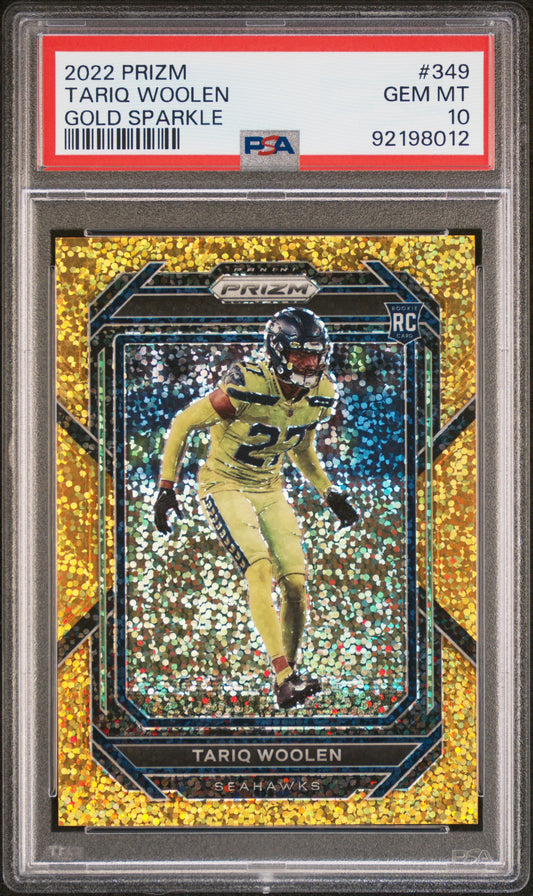 2022 Panini Prizm #349 Tariq Woolen Gold Sparkle PSA 10