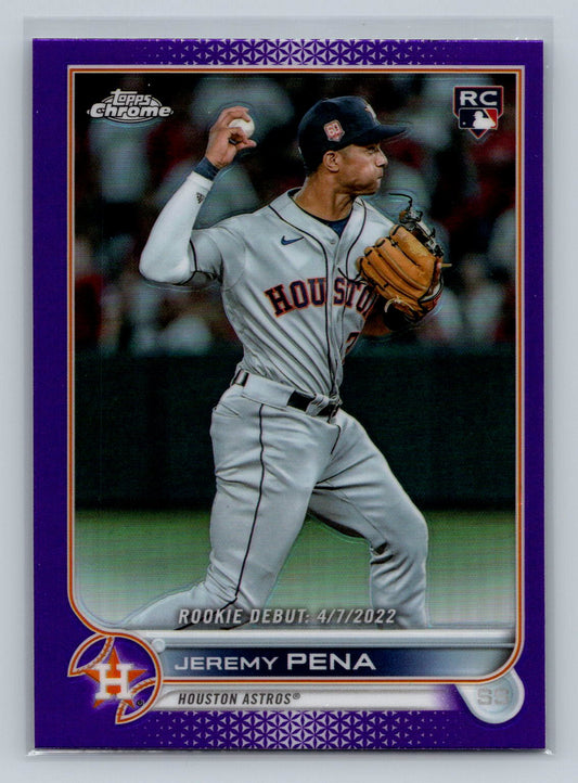 2022 Topps Chrome Update #USC126 Jeremy Pena Purple Refractor