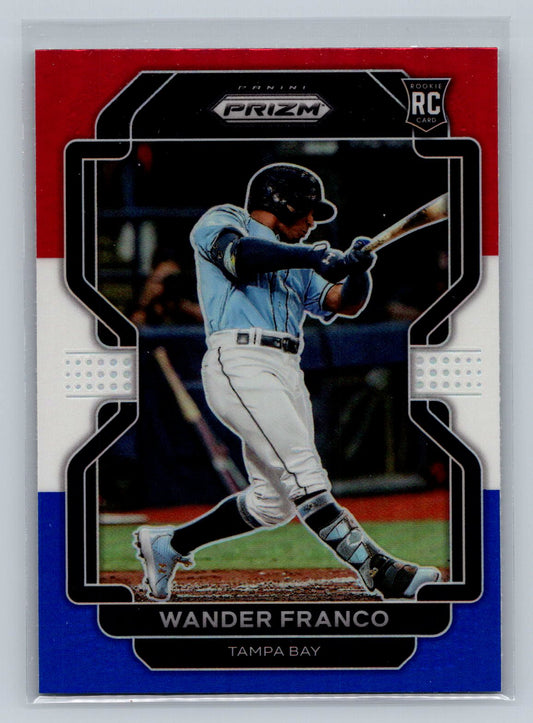 2022 Panini Prizm #54 Wander Franco Red/White/Blue Prizm