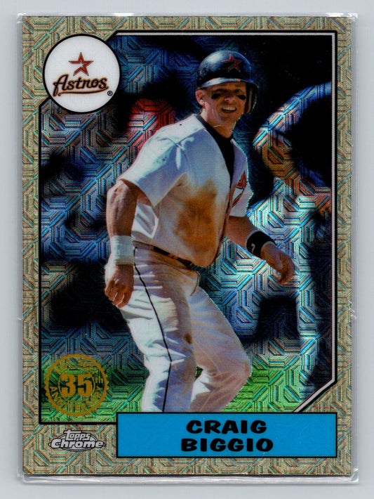 2022 Topps Update #T87C-17 Craig Biggio 1987 Topps Baseball 35th Silver